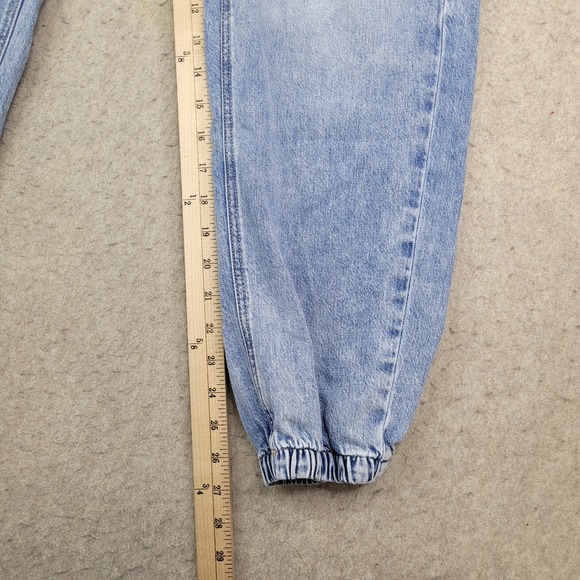 American Eagle Size 6 Joggers High Rise Carpenter Drawstring Light Ankle Jeans - Picture 9 of 11